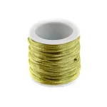 Szatén zsinór (rattail) 2mm, vil.zöld 10m