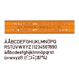 Standardgraph műszaki sablon - betűsablon álló