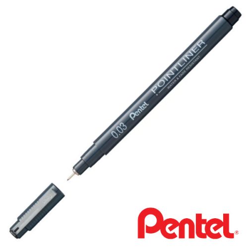 PENTEL Pointliner tûfilc  0,03mm - fekete