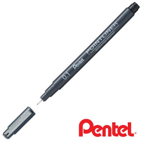 PENTEL Pointliner tûfilc  0,1mm - fekete