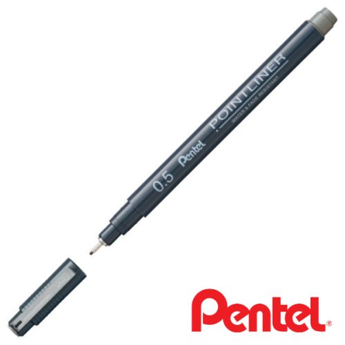 PENTEL Pointliner tûfilc  0,5mm - szürke