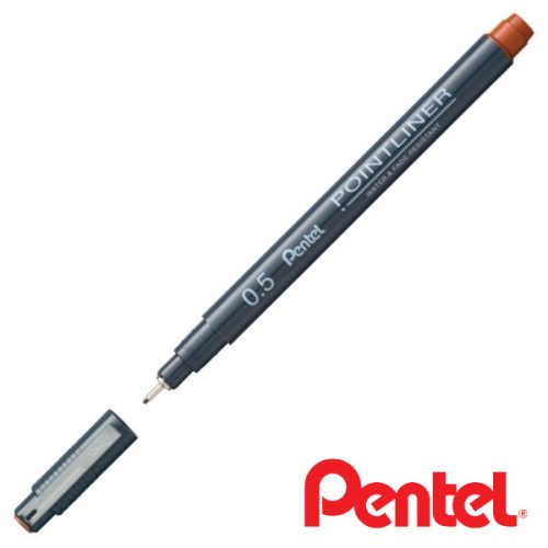 PENTEL Pointliner tûfilc  0,5mm - szépia