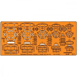   Standardgraph műszaki sablon - Hatszögletű csavar és anya