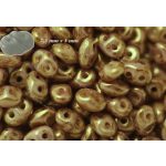 Superduo, márványos lüszteres barna, 10g