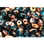 Superduo, aqua-gold capri, 10g