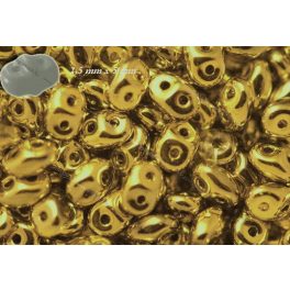 Superduo, fényes arany, 10g