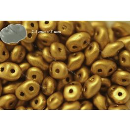 Superduo, matt antik arany, 10g