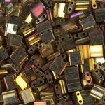 Miyuki TILA gyöngy, irizáló metál arany, 30 db