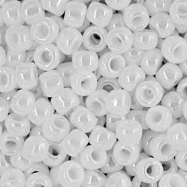 Japán kásagyöngy TOHO 6/0, telt lüszteres fehér, 10g