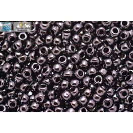 Japán kásagyöngy TOHO 6/0, metál hematit, 10g