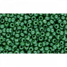   Japán kásagyöngy TOHO 8/0, telt lüszteres mentazöld, 10g