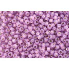   Japán kásagyöngy TOHO 8/0, ezüstközepű opál ametiszt, 10g