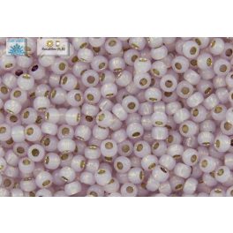   Japán kásagyöngy TOHO 8/0, ezüstközepű opál vil.levendula, 10g