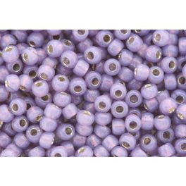   Japán kásagyöngy TOHO 8/0, ezüstközepű opál levendula, 10g