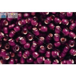   Japán kásagyöngy TOHO 8/0, ezüstközepű matt ametiszt, 10g