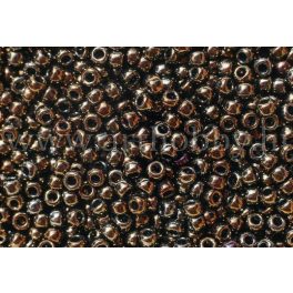Japán kásagyöngy TOHO 8/0, irizáló barna, 10g