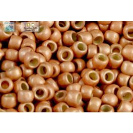   Japán kásagyöngy TOHO 8/0, végleges bevonat - matt galvanizált vörös arany