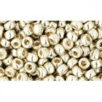 Japán kásagyöngy TOHO 8/0, galvanizált ezüst, 10g
