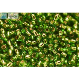 Japán kásagyöngy TOHO 11/0, ek.peridot, 10g