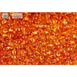 Japán kásagyöngy TOHO 11/0, átlátszó topáz, 10g