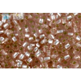 Japán kásagyöngy TOHO 11/0, ezüstközepű rosaline, 10g