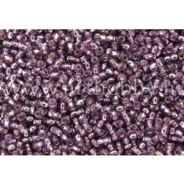 Japán kásagyöngy TOHO 11/0, ezüstközepű tanzanite, 10g