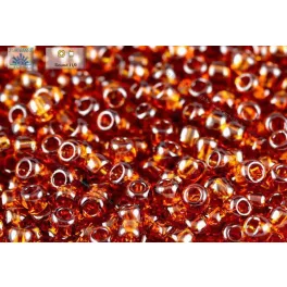   Japán kásagyöngy TOHO 11/0, átlátszó füstös topáz, 10g