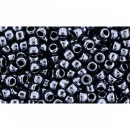 Japán kásagyöngy TOHO 11/0, hematit, 10g
