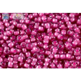   Japán kásagyöngy TOHO 11/0, pink közepű világos ametiszt, 10g