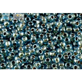 Japán kásagyöngy TOHO 11/0, aranyközepű aqua,10g