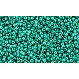   Japán kásagyöngy TOHO 11/0, tartós bevonat, galvanizált teal, 10g