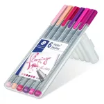 STAEDTLER tűfilc készlet, 0,3 mm - 6 flamingo szín