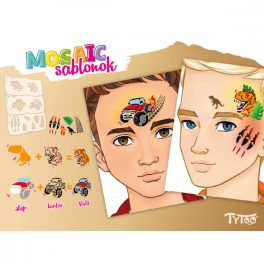 TyToo Mosaic Arcfestő Sablon - Dínó - Terepjáró