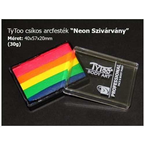 Tytoo UV-Neon csíkos arcfesték 30g Szivárvány