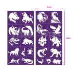 Testfestő minta sablon szett - Vadállatok 