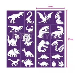 Testfestő minta sablon szett - Dinoszauruszok