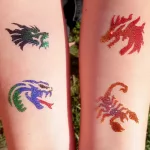 Testfestő minta sablon szett - Dragons & Lizards 