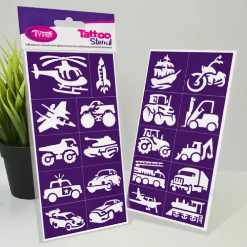 Testfestő minta sablon szett - Járművek 