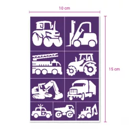 Testfestő minta sablon szett -Trucks