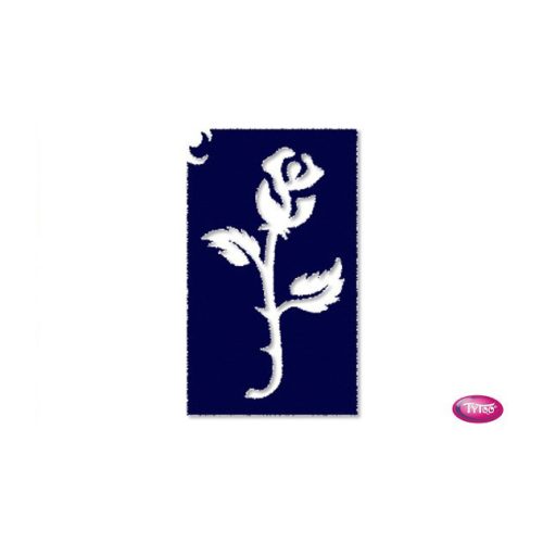 Tytoo testfestő minta sablon 6x4cm VI-11 Virág rózsa