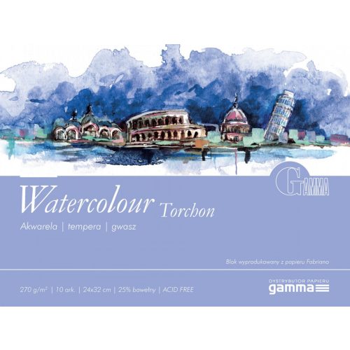 Fabriano Torchon akvarell tömb 270g/m2 -10lap (18x24cm) - GAMMA