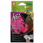 SAKURA Koi akvarell festék 12 db-os készlet, fluo-és metálszínek